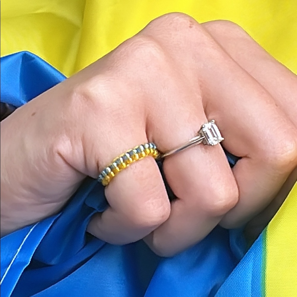 HANDMADE Ukrainian Flag Ring